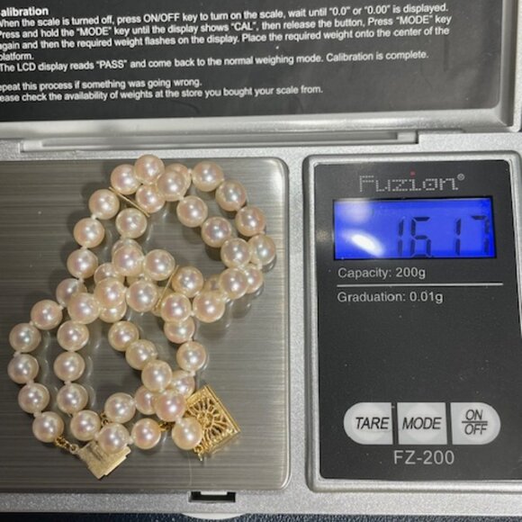 Two-strand cultured pearl and 14K bracelet. - Picture 7 of 8